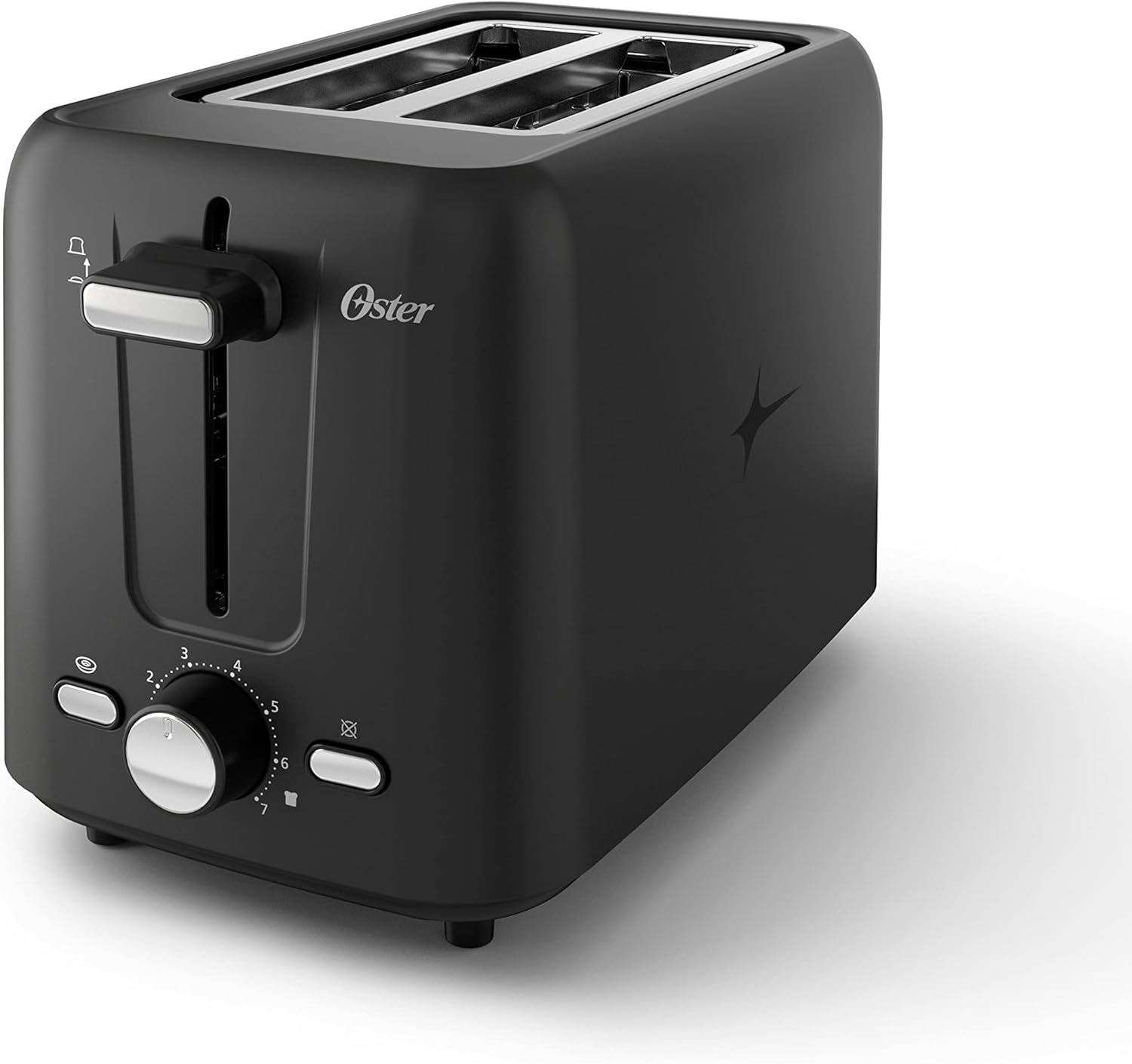 2-Slice Toaster with Custom Bagel Setting and Extra-Wide Slots – 7 Shade Controls, Removable Crumb Tray, Sleek Black Design - PuriLite