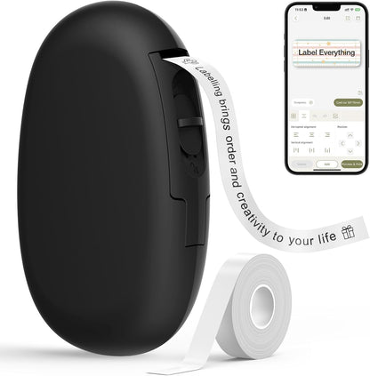 SUPVAN E10 Mini Bluetooth Label Maker Machine with Tape, Continuous Waterproof Label, Versatile App with 40+ Fonts and 600+ Icons, Inkless Labeler for Home, Kitchen, School, Office Organization, Green
