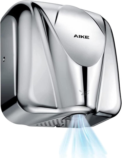 AIKE Elephant Power Commercial Hand Dryer High Speed Auto Warm Wind, Matte Black Thermoset Cover AC110V-130V Model AK2812