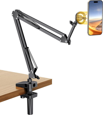 UGREEN Magsafe Gooseneck Phone Stand Holder for Bed Desk Upgraded Sturdy Long Adjutable Arm, Magnetic Overhead Cell Phone Arm Stand, Bed Phone Holder Compatible with Magsafe iPhone 16 15 14 13 Pro Max