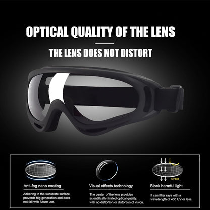 immoono 2Pcs Motorcycle Goggles with 2Pcs Balaclavas, Dirt Bike ATV Motocross Riding Racing Ski Goggle Safety Glasses