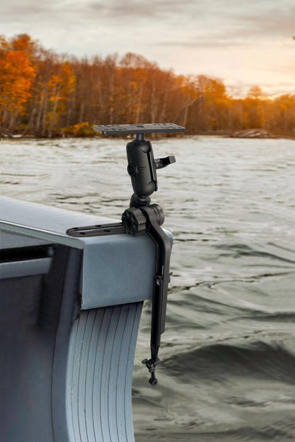 Strg Fish Finder Mount, Kayak Transducer Mounting Arm, Marine Electronics Mounts 1.5" Ball Universal Fish Finder Mount Base Compatible with Scotty Garmin Lowrance Fish Finder