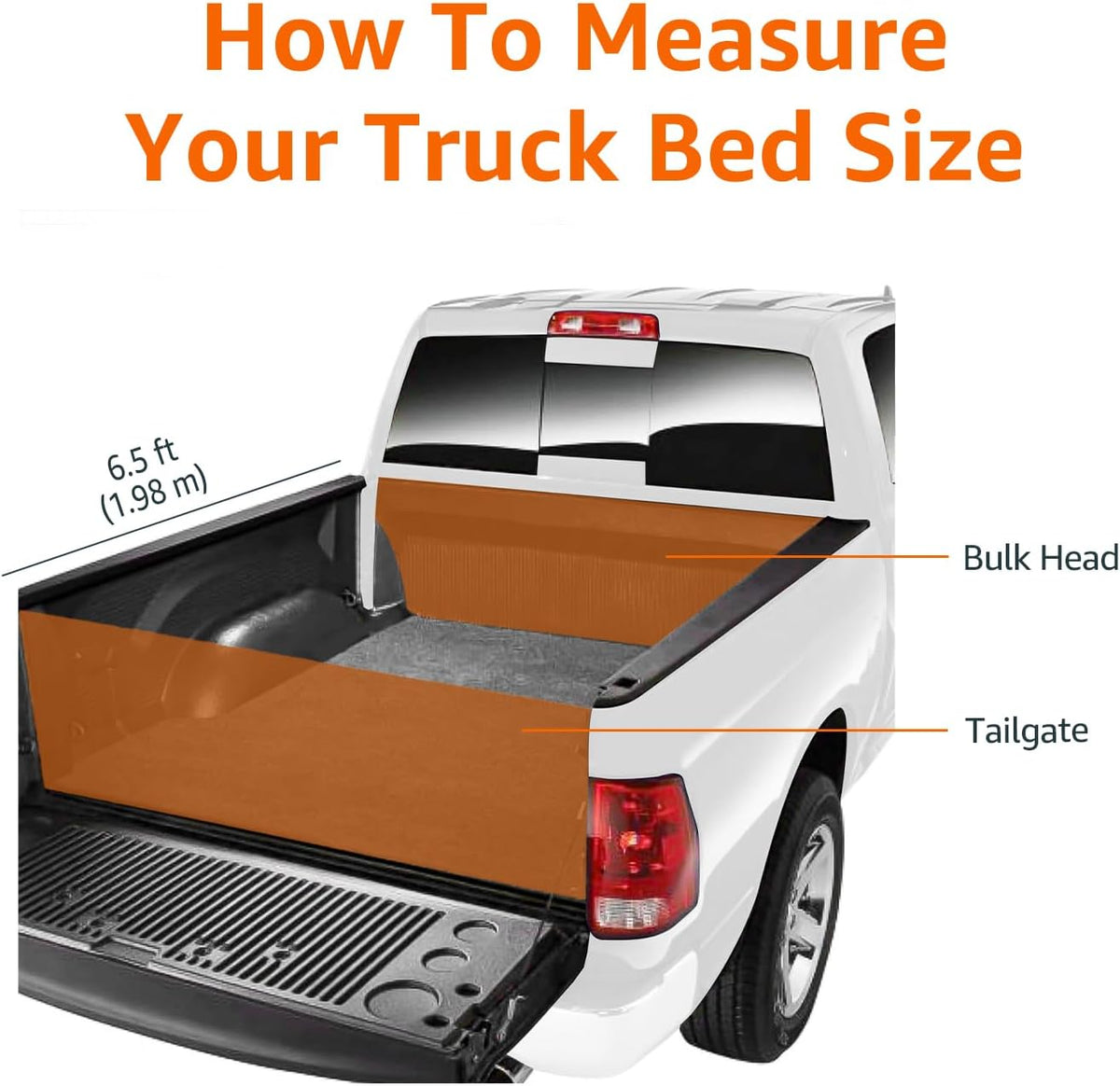 Amazon Basics Soft Roll Up Tonneau Cover for 2014-2019 Chevy Silverado, GMC Sierra 1500, 2015-2018 Silverado Sierra 2500 3500 HD, Fleetside 6.5' Bed
