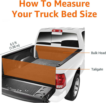 Amazon Basics Soft Roll Up Tonneau Cover for 2014-2019 Chevy Silverado, GMC Sierra 1500, 2015-2018 Silverado Sierra 2500 3500 HD, Fleetside 6.5' Bed