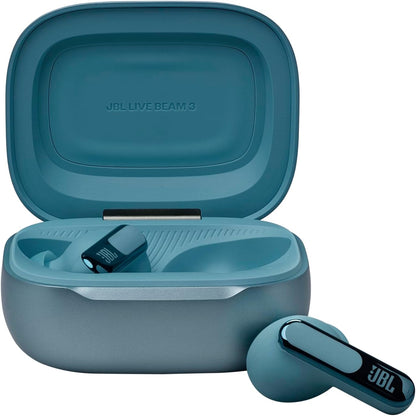 JBL Live Beam 3 - True Wireless Noise-Cancelling Closed-Stick Earbuds, 48Hrs Total Playback, Wireless Charging, 6 Mics for Perfect Calls, Multi-Point Connection, IP55 Waterproof and dustproof