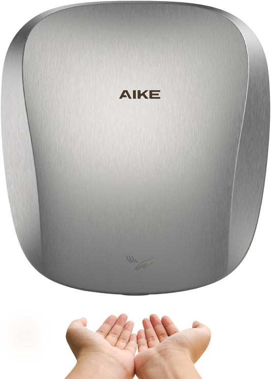 AIKE HEPA Filter Heavy Duty Commercial Hand Dryer 120V CUL Approved, Model AK2903 Brushed Stainless Steel Finish - PuriLite