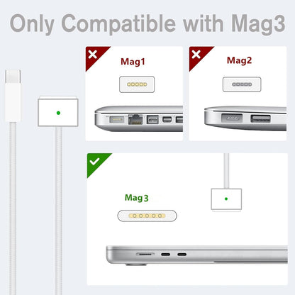 Mac Book Pro Charger 96W/70W USB-C to Mag 3 Power Adapter for Mac Book Pro Air 16,15,14,13 Inch M4 M3 M2 M1 from 2025 2024 2023 2022 2021 Fit All USB C Device Include 6.6ft USBC to Mag 3 Cable