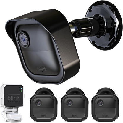 All-New Blink Outdoor 4 (4th Gen) Camera Mount, 3 Pack Protective Cover and 360 Degree Adjustable Mount with Blink Sync Module 2 Outlet Mount for Blink Camera Security System (Black)
