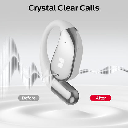 Monster Open Ear AC328 Wireless Earbuds, Open Ear Headphones 32H Playtime, Lightweight Comfort Bluetooth Earbuds, Bluetooth 6.0 Earphones Stereo Sound, Water Resistant Design for Sports, White