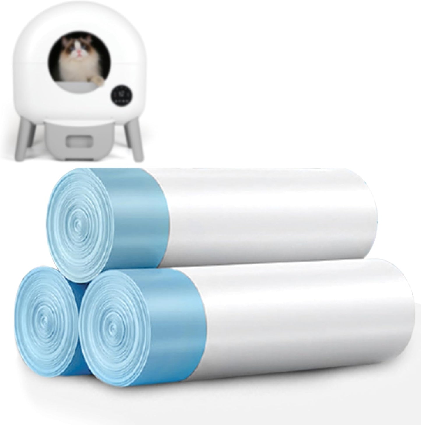 60 Count Cat Litter Box Liners for Automatic Cat Litter Box, Easy to Use 125