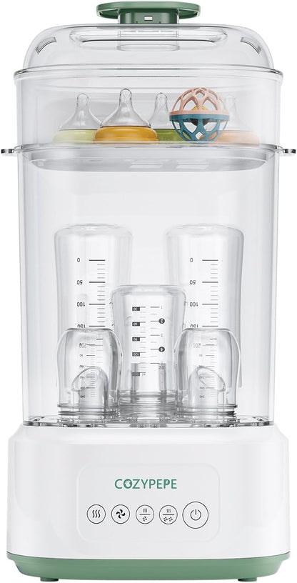 Electric Steam Baby Bottle Sterilizer and Dryer Compact Countertop