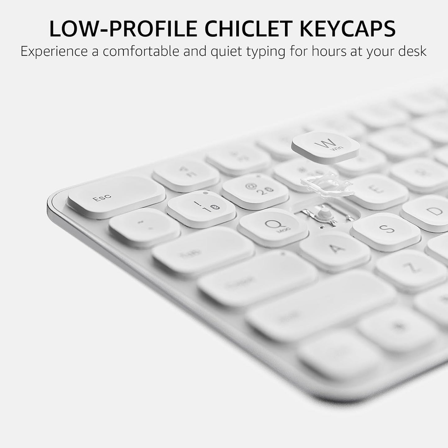 RAPOO Keyboard and Mouse Wireless - 9010M Multi-Device Wireless Keyboard Mouse Combo, 2.4GHz/Bluetooth 5.0/4.0 Wireless Keyboard Mouse Set for Windows/Mac/Linux/Chrome, Support 4 Devices, Silent Click