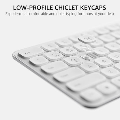 RAPOO Keyboard and Mouse Wireless - 9010M Multi-Device Wireless Keyboard Mouse Combo, 2.4GHz/Bluetooth 5.0/4.0 Wireless Keyboard Mouse Set for Windows/Mac/Linux/Chrome, Support 4 Devices, Silent Click