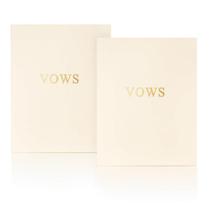 Awakened Creations™ Wedding Vow Books - 2x Vow Notebooks - 5.5"x 4.25" Pocket Sized Minimalist Vow Renewal Book with Gold Lettering Cover - Wedding Gift with Keepsake Box