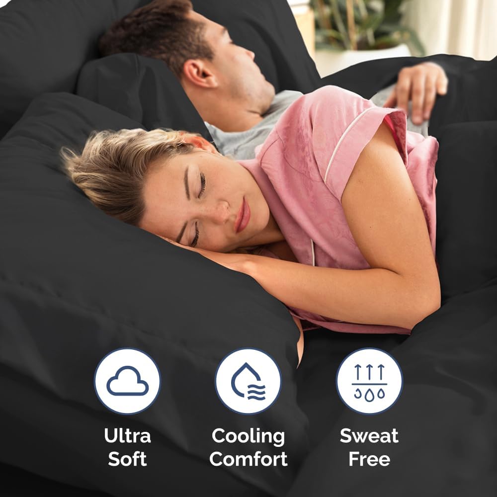 Extra Deep Queen Sheet Set - 6 Piece Breathable & Cooling Sheets - Hotel Luxury Bed Sheets Set - Easy & Secure Fit - Soft, Wrinkle Free & Comfy Sheets Set - White Sheet Set w/Extra Deep Pockets
