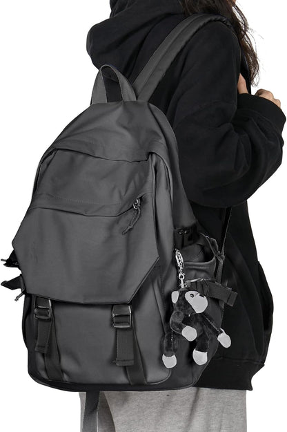 School Backpack for Women Men College High School Bags for Boys Girls Casual Daypack Laptop Backpack Waterproof Black Bookbag Travel Rucksack