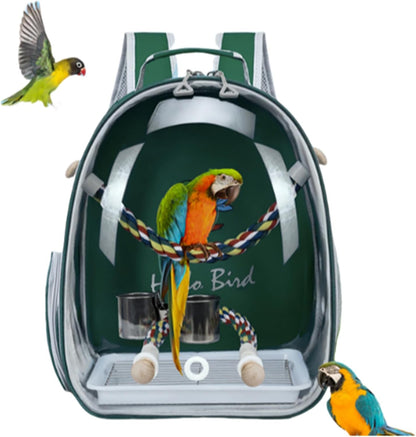 Bird Traval Carrier Cage Backpack for Carry Parakeet Cockatiel Parrot