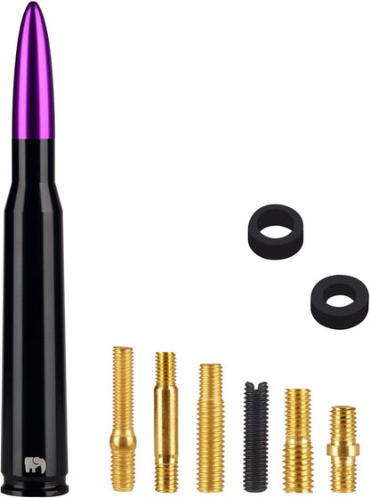 ONE250 Bullet Style Antenna, Compatible with Dodge RAM (RAM 1500, RAM 2500 or RAM 3500 1994-2024) & Ford F-Series (F-150 F-250 F-350 Super Duty Ford Raptor Ranger Trucks 1997-2024) (Silver)