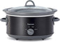 Kenmore 5 Quart Slow Cooker - Mini Crock Pot With Glass Lid, Stainless Steel Electric Cookers, Warm Rice & Sous Vide Stew, Soup, Lunch, Dishwaher Safe Non-Stick Ceramic Insert, 5 Lb Chicken 3 Lb Roast