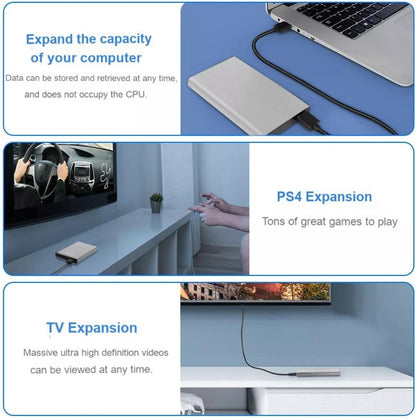 External Hard Drive 2TB USB 3.0,Portable HDD Storage Plug and Play Compatible with PC/Laptop/Mac os