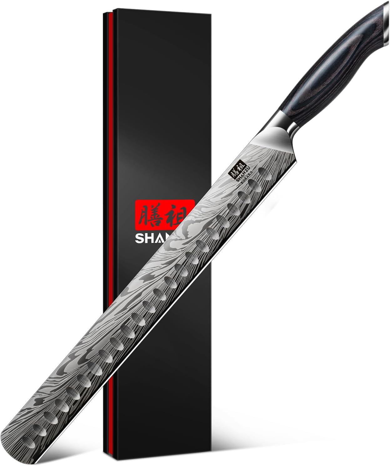 SHAN ZU Fillet Knife 7 Inch, Powder Steel Boning Knife High Carbon Japanese Filleting Knife, Ultra Sharp Deboning Knife for Meat Cutting, Fish Knife with Ergonomic Pakkawood Handle