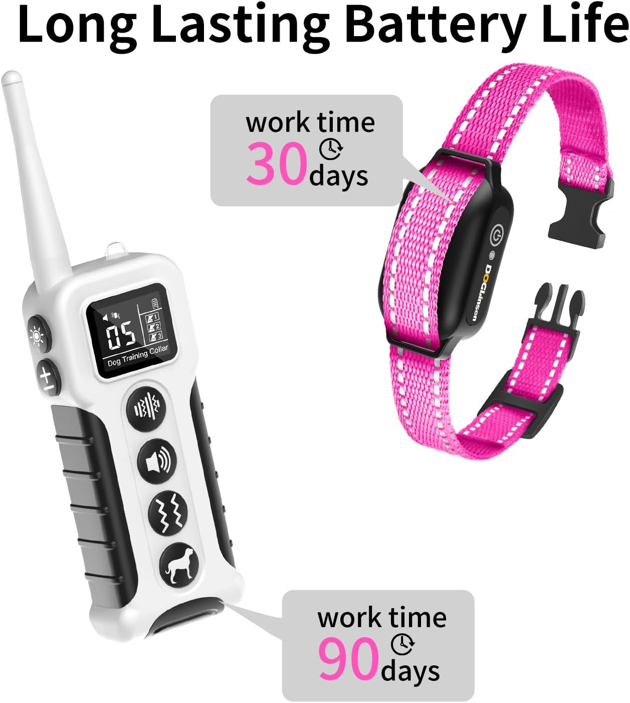 DOGLinsen No Shock Dog Training Collar with Remote 3300ft Range, Vibrating Dog Collar, Vibration Collar for Small Medium Large Dogs, 9 Style Tones and Vibration Collar