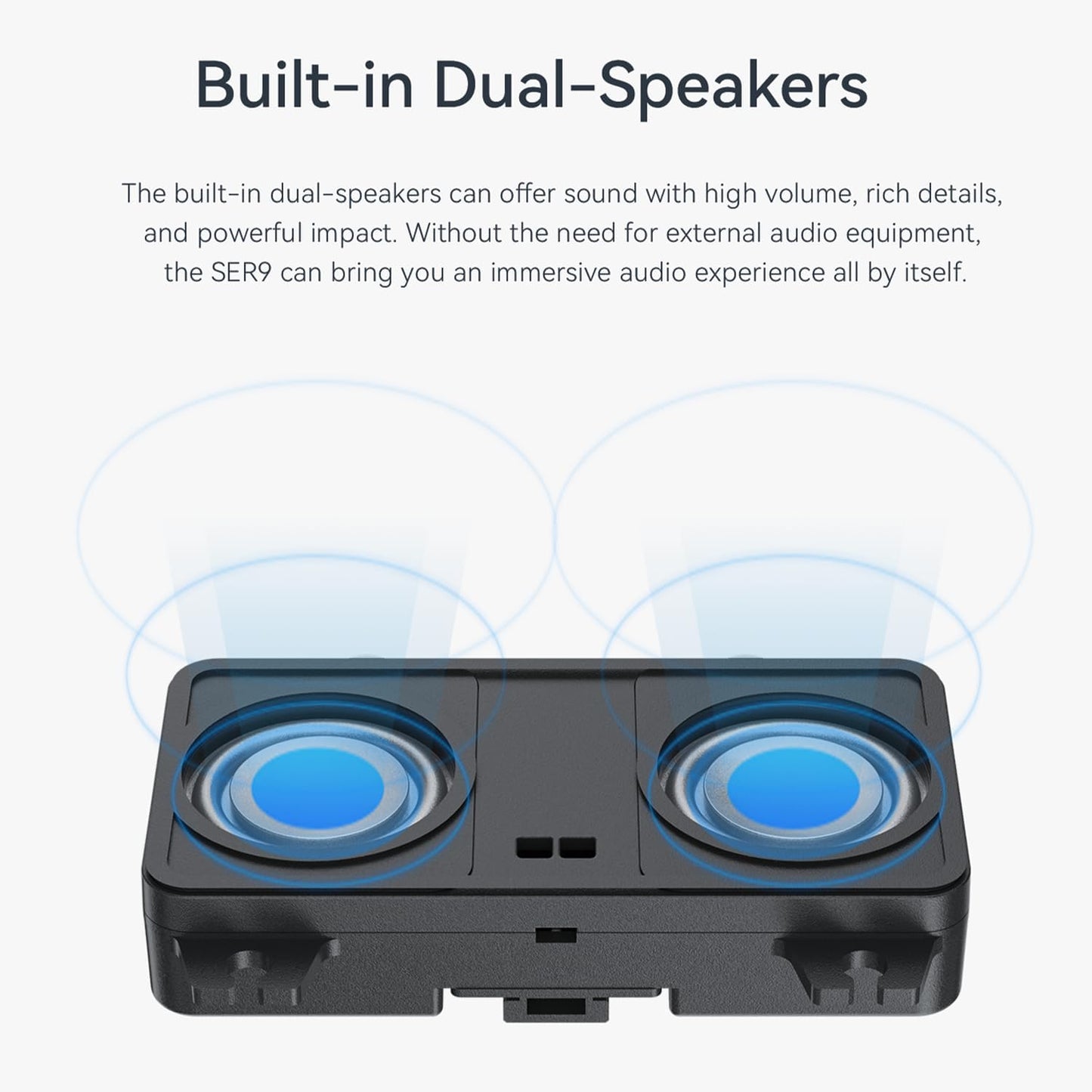 Beelink SER8 Mini PC, AMD Ryzen 7 8845HS(4nm, 8C/16T) up to 5.1GHz, Mini Computer 32GB DDR5 RAM 1TB M.2 NVME SSD, Desktop PC 4K@144Hz Triple Display, Mini Gaming Computer WiFi6/BT5.2/2.5Gbps/W-11 Pro