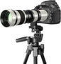 EF/EF-S 420-800mm F8.3 Telephoto Zoom Lens(MF) + T-Mount Adapter for Canon EOS Rebel T8i/T7i/T7/T6i/T5/T3i/T2i/XSi/SL3/SL2/T100/90D/80D/70D/50D/5D Mark IV/6D II/7D II/1D X III II-DSLR Cameras Lenses