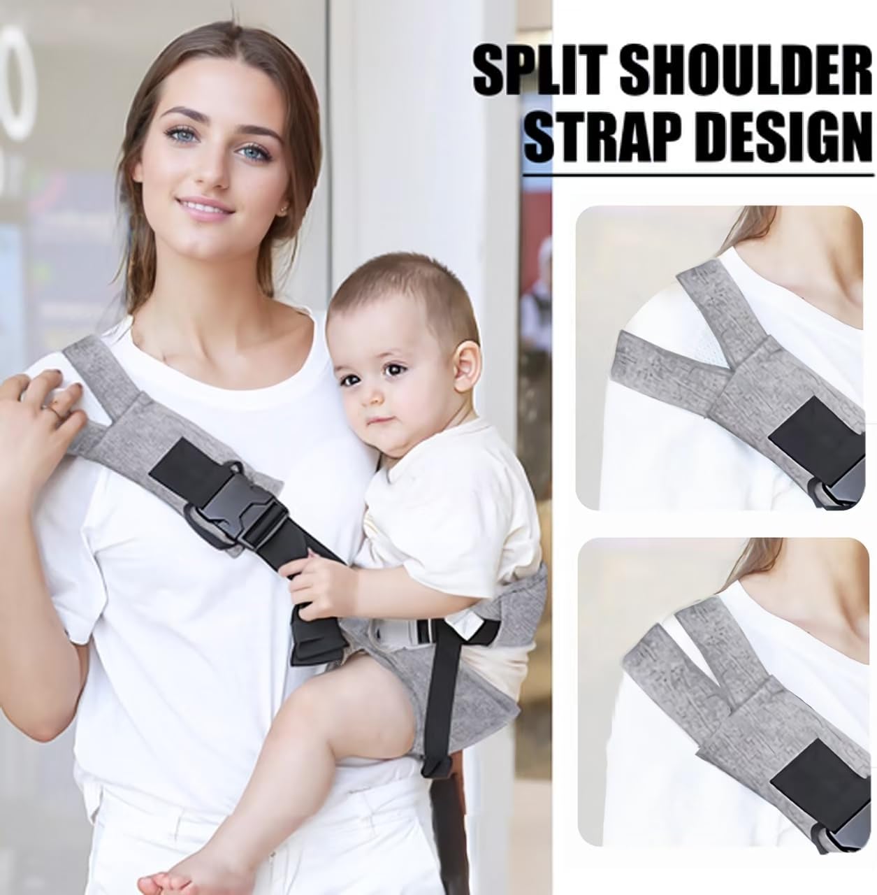 Easy to Carry Carrier - Compact Toddler Carrier with Adjustable Strap, Soft Lining, Non-Slip Hip Seat for Babies and Toddlers (7-45 lbs, 6-48 months)