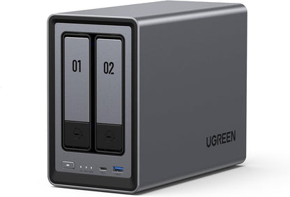 UGREEN NASync DXP2800 2-Bay Desktop NAS, Auto Backup Organize Phones/PCs Private Cloud Storage for Home & Office, Intel N100 Quad-core CPU, 8GB DDR5 RAM, 2.5GbE, Dual M.2 Slots, 4K HDMI (Diskless)