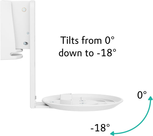 ynVISION.DESIGN Adjustable Wall Mount Compatible with Sonos ERA 100 Speaker - White 2 Pack - PuriLite