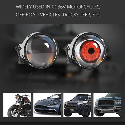 Universal 3D Dynamic Eyes LED Car Headlight Fog Lights 33-Mode | Big Eye Ball Fog Lights for Cars and Motorcycles 33-Mode Universal Car Accessories