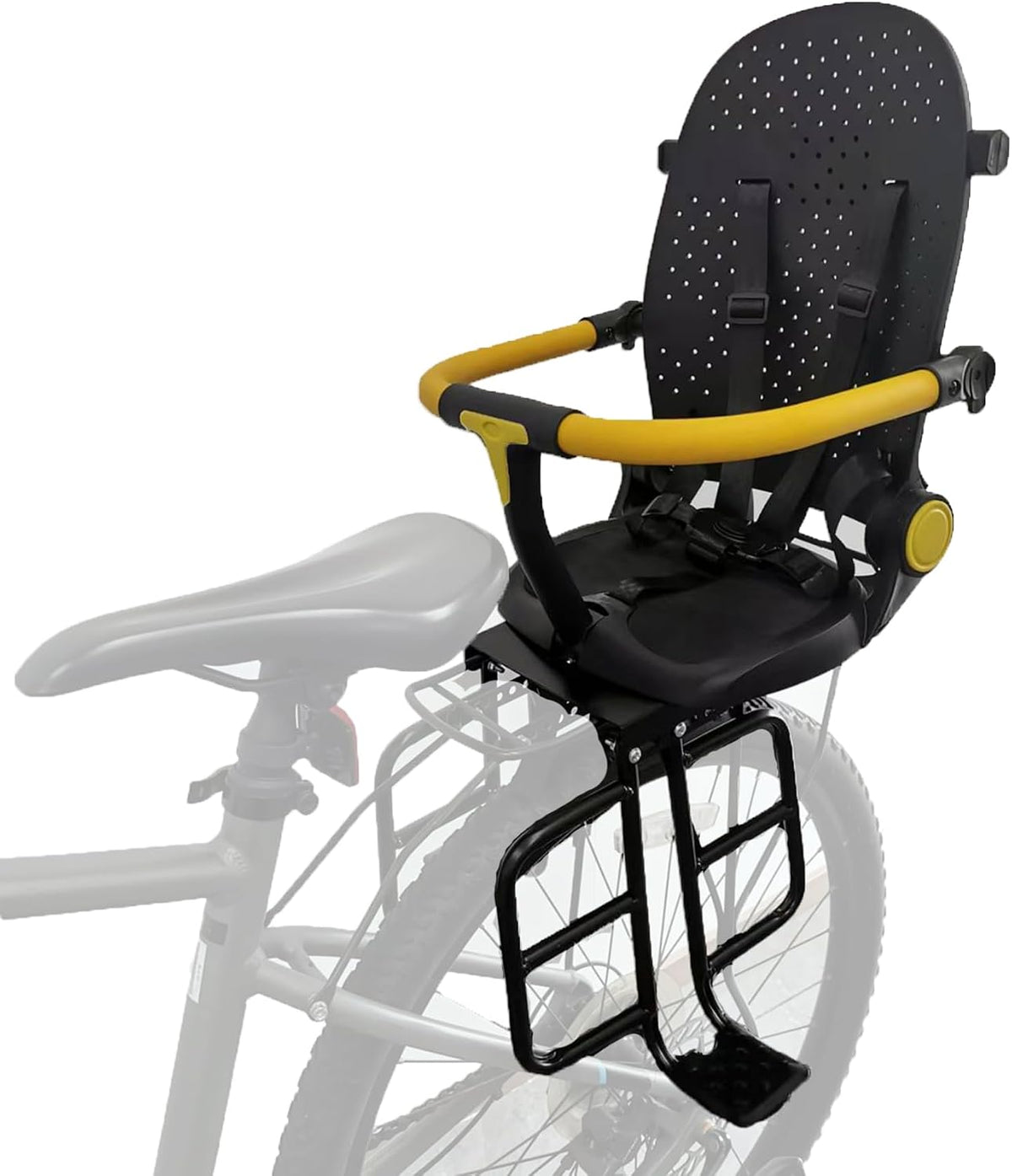 Rear Mount Bike Kids Seat for Adult Bike,Safe Rear Mount Child Bike Seat Fits All Bicycle Rear Frames, for 2-5 Years Old, 60lbs
