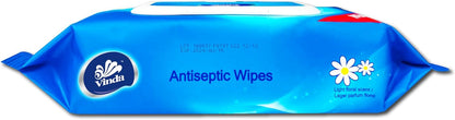 Vinda 720 Count (9 Packs) Antibacterial Wipes, Cleaning, Sanitizing, Hand Wipes for Home, Office, Travel and Outdoor Use, Good for Sensitive Skin, Clean Refreshing Scent (9 Pack)