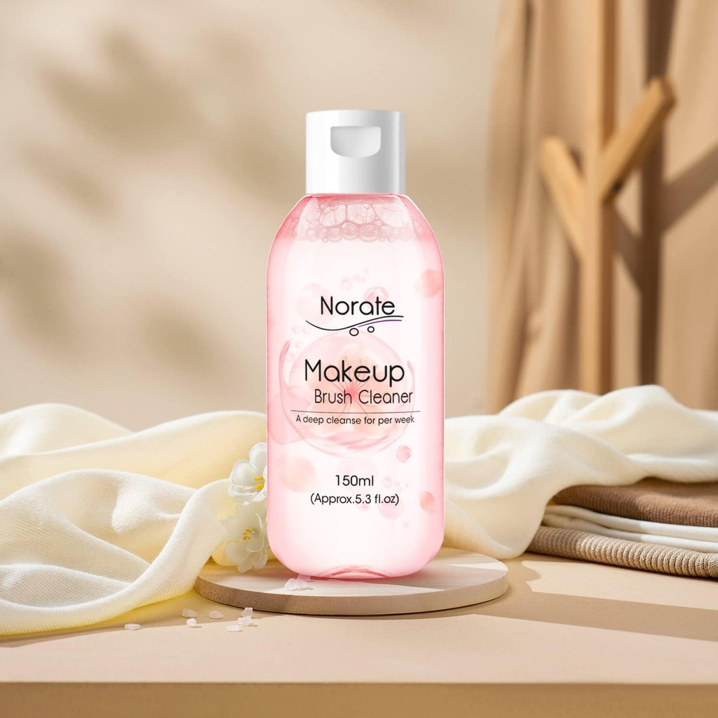 Norate Makeup Brush Cleaner, Make Up Brush Cleansers Solution, Makeup Cleaner for Makeup Brushes, Beauty Sponge, Powder Puff, Deep Clean Brush Shampoo, Gentle Formula & Cruelty Free 5.3 FL.OZ