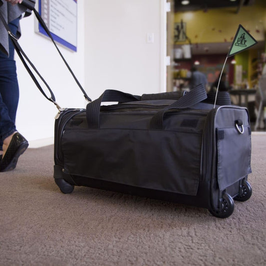 Sherpa Large Wheeled Pet Carrier for Dogs & Cats | Airline-Ready Rolling Travel Bag with Mesh Panels, Locking Zipper & Adjustable Shoulder Strap