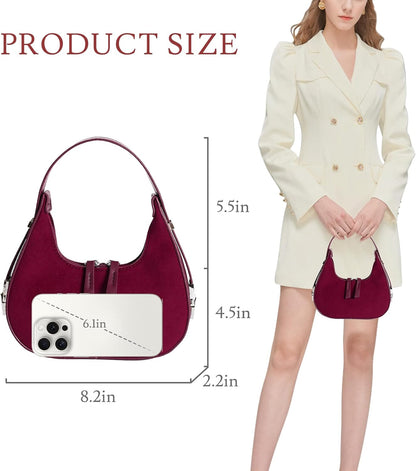 Prpeko Shoulder Bag Crescent Retro Y2k Hobo Handbags 90s Underarm Purse Bag Fashion Clutch Purses for Women