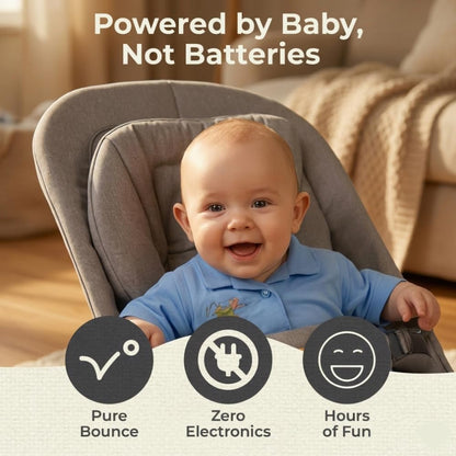 Portable Baby Bouncer Seat for Newborns | 3 Recline Positions, Safety Harness & Washable Cover