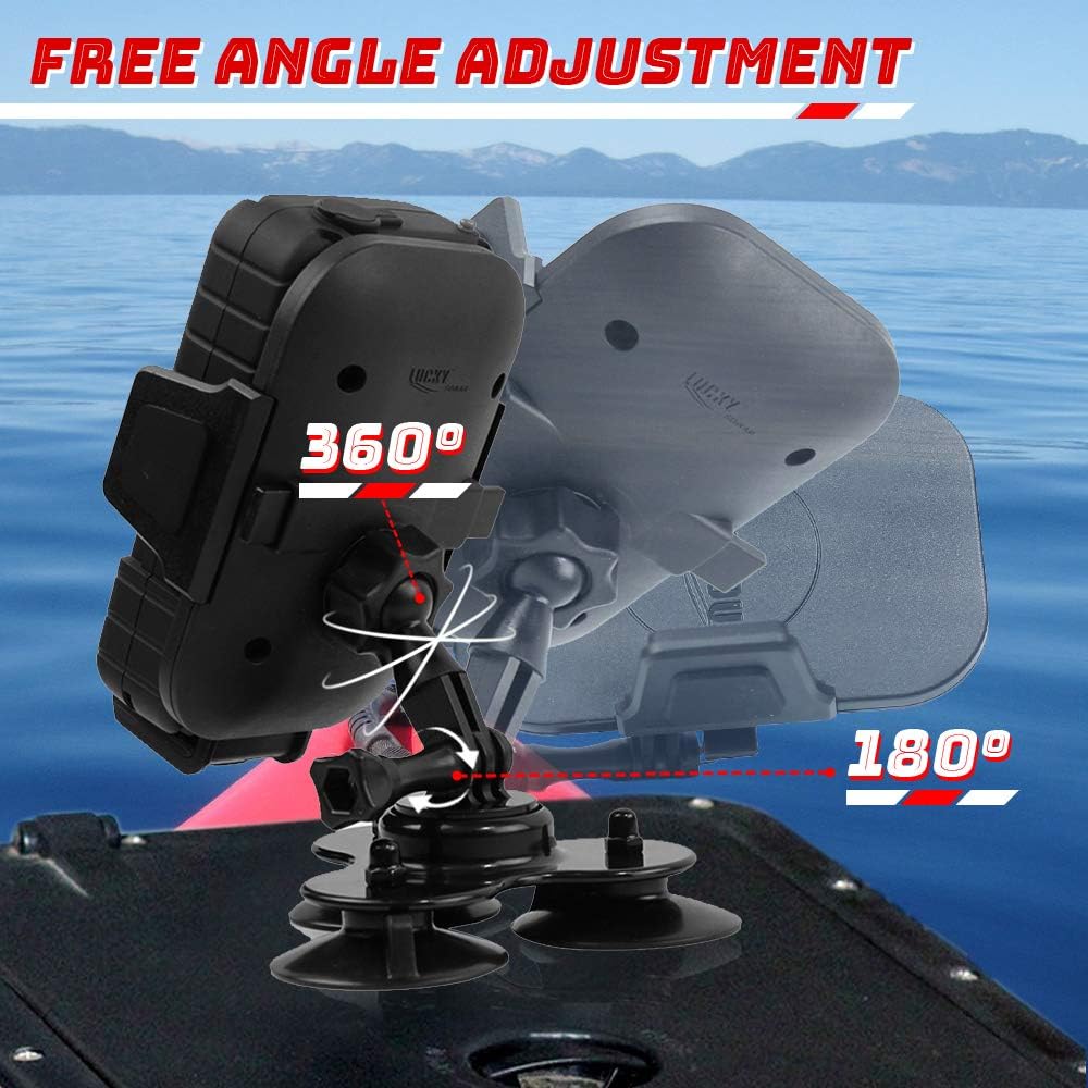 LUCKY Universal Electronic Fish Finder Mount Marine Phone Ball Mount Fishing for Boat Canoe Kayak Truck Car