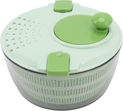 Salad Spinner, Lettuce Spinner Fruit And Vegetable Wash 4L Vegetable Dryer PP Salad Spinner with 2 Lid Locks for Home Kitchen Green