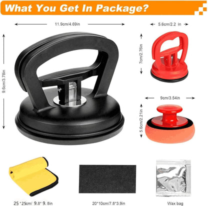 Paintless Dent Puller Repair Kit | Car Dent Puller with Suction Cups | Auto Body Dent Removal Tool Set | Manual Dent Repair Kit for Vehicles | Multi-Purpose Suction Puller - PuriLite