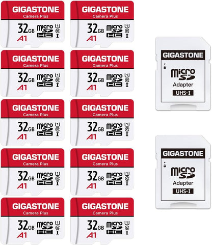 GIGASTONE 256GB Camera Plus Memory Card 2-Pack, Read Speed up to 100MB/s. Ideal for Full HD Video Gopro Drone Android Camera, A1 Micro SDXC Card with Mini Case and SD Adapter