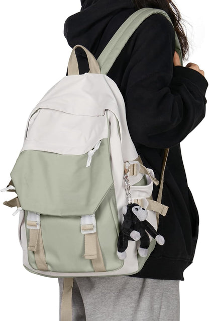 School Backpack for Women Men College High School Bags for Boys Girls Casual Daypack Laptop Backpack Waterproof Black Bookbag Travel Rucksack