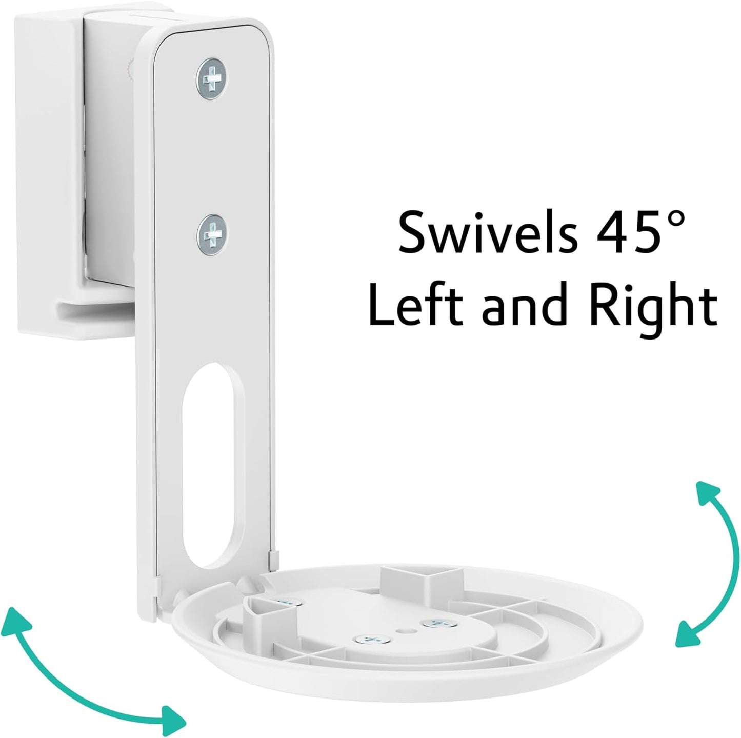 ynVISION.DESIGN Adjustable Wall Mount Compatible with Sonos ERA 100 Speaker - White 2 Pack