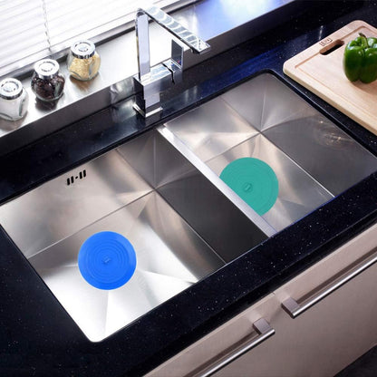 V-TOP Tub Stopper 2 Pack, 6 inches Large Silicone Drain Plug Hair Stopper Flat Suction Cover for Kitchen Bathroom Accessories and Laundry