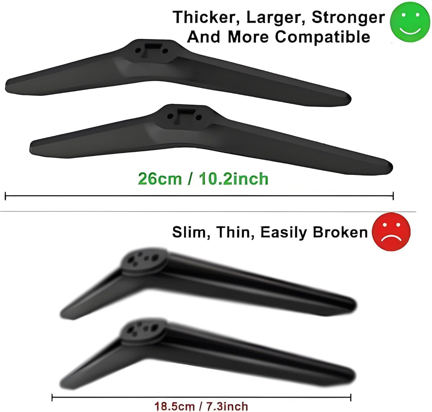 TV Stand for TCL Roku TV Stand Legs,TV Legs Replacement for Smart TV TCL 28" 32" 40" 43" 49" 50" 55" 65" 32S359 40FD5406 43S325 49S403 50S525 55S453 65S455 TV Feet (Upgrade Version)
