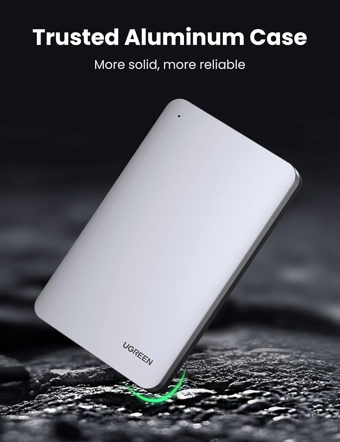 UGREEN USB C Hard Drive Enclosure, Tool-Free 2.5 Inch External SSD Enclosure USB 3.1 Gen 2 Type C to SATA HDD Case Designed for SATA III II I Up to 6TB, Support UASP, Aluminum Case Heatsink