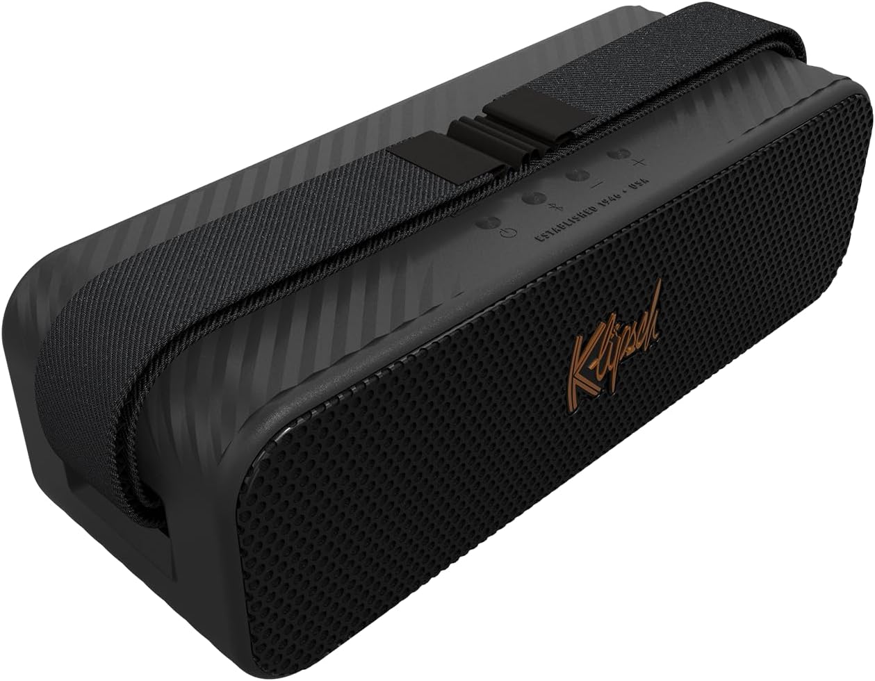 Klipsch Detroit Portable Bluetooth Speaker – 20 Hours Battery, IP67 Waterproof