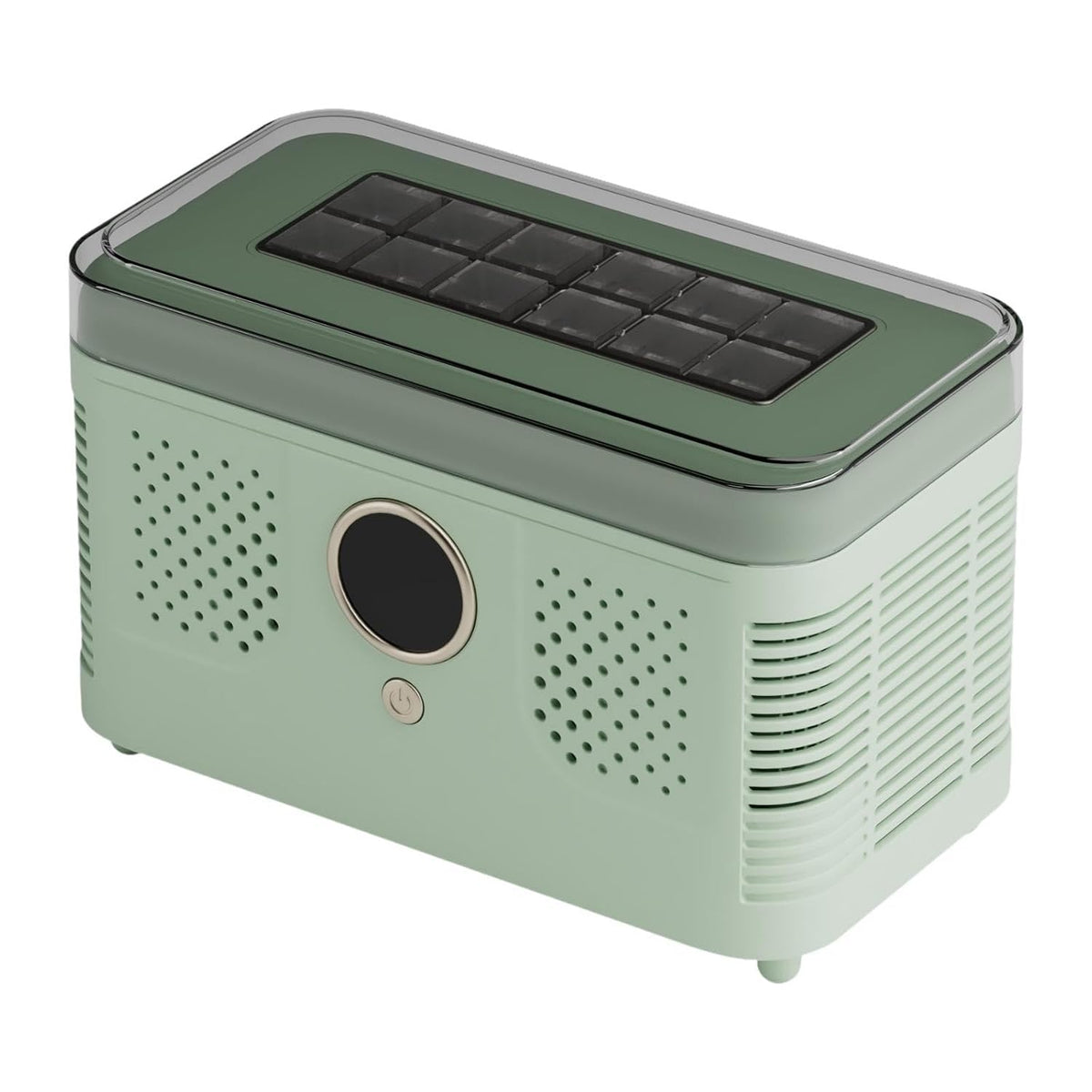 Countertop Ice Maker Mini Portable Ice Making Machine Small Household Appliance with Cube Tong Clip Fast Cooling Technology for Home Kitchen Suitable, Green