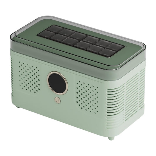 Countertop Ice Maker Mini Portable Ice Making Machine Small Household Appliance with Cube Tong Clip Fast Cooling Technology for Home Kitchen Suitable, Green
